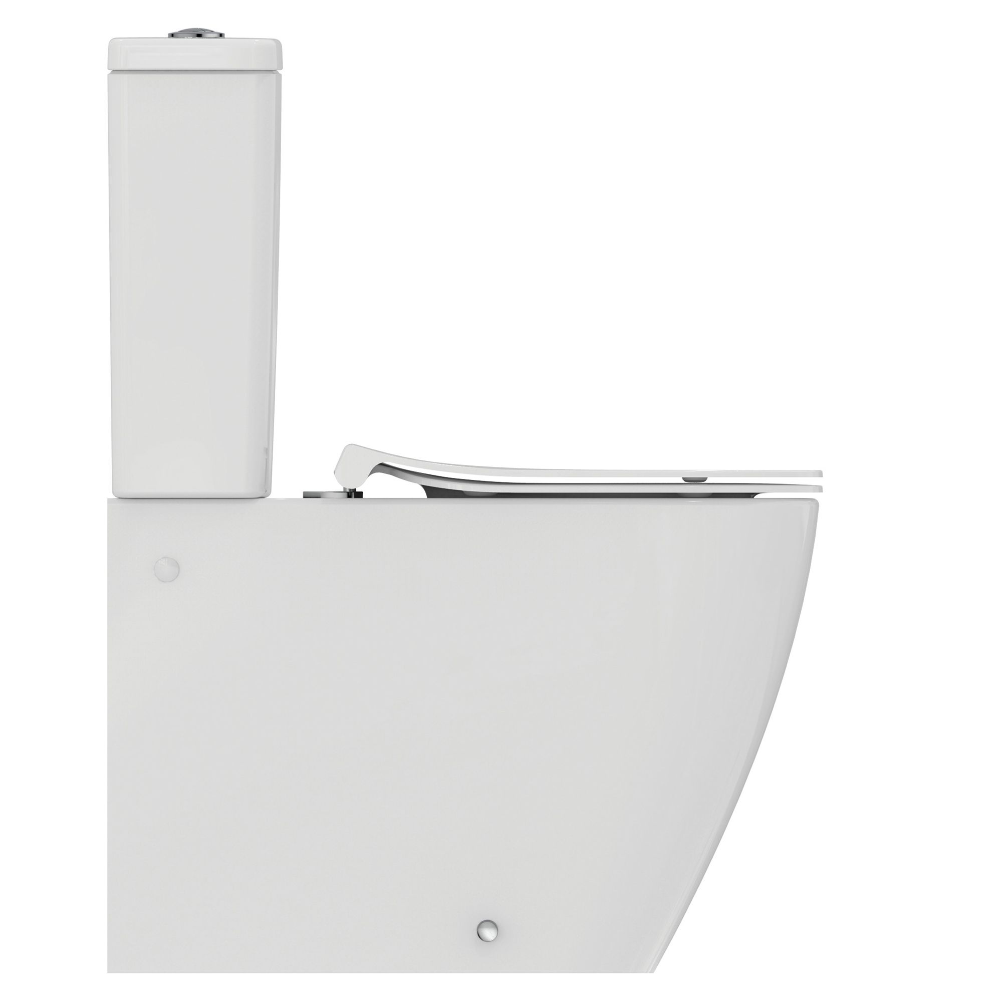 Ideal Standard i.life S White Standard Back to wall Square Toilet set with Soft close seat & Close coupled cistern - 6