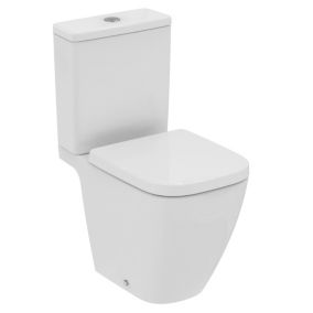 Ideal Standard i.life S White Standard Open back Square Close coupled Toilet set with Soft close seat
