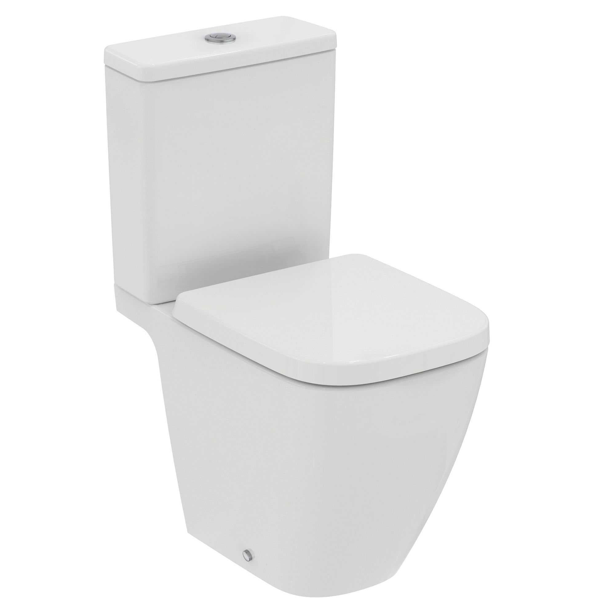Ideal Standard i.life S White Standard Open back Square Toilet set with Soft close seat & Close coupled cistern - 3