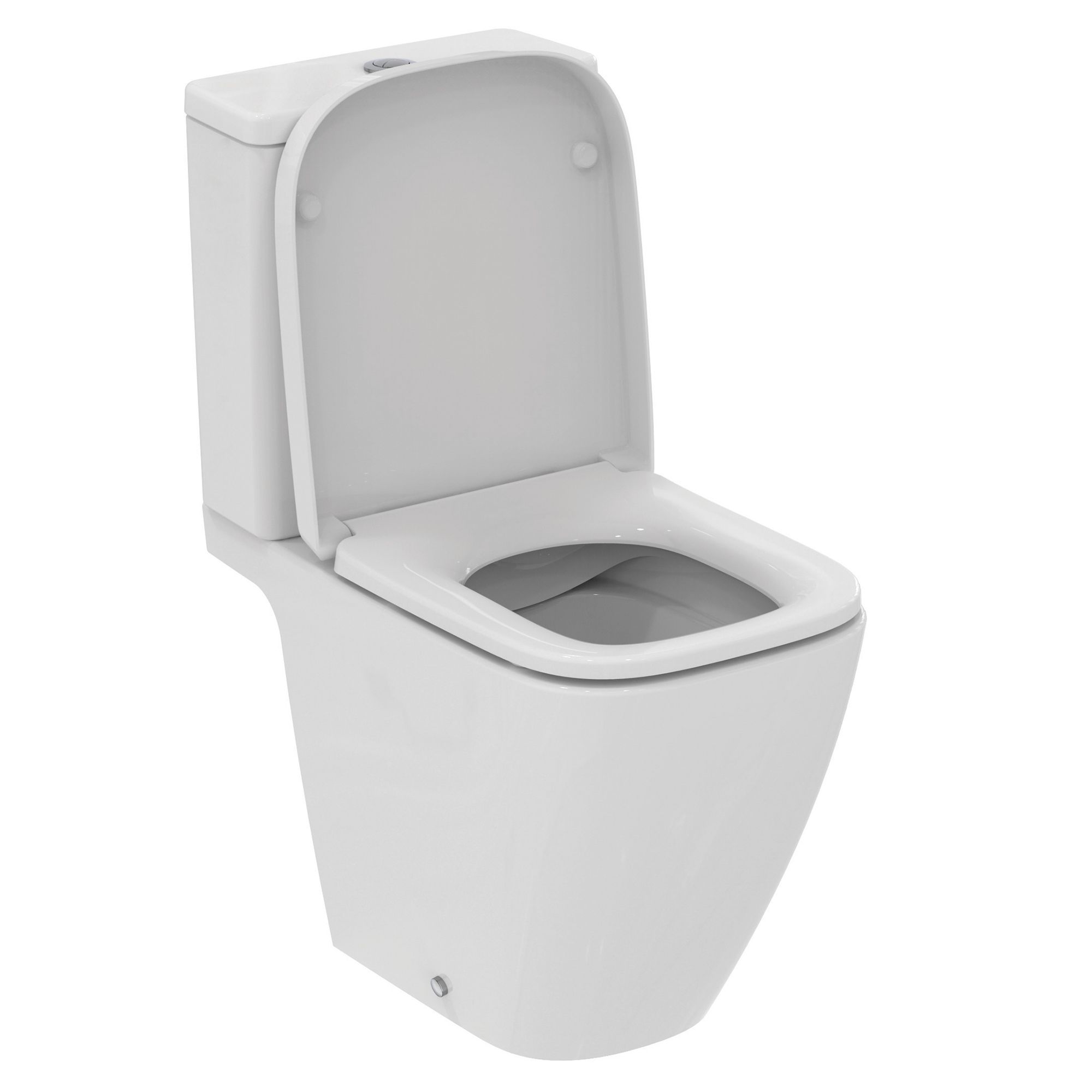 Ideal Standard i.life S White Standard Open back Square Toilet set with Soft close seat & Close coupled cistern - 5