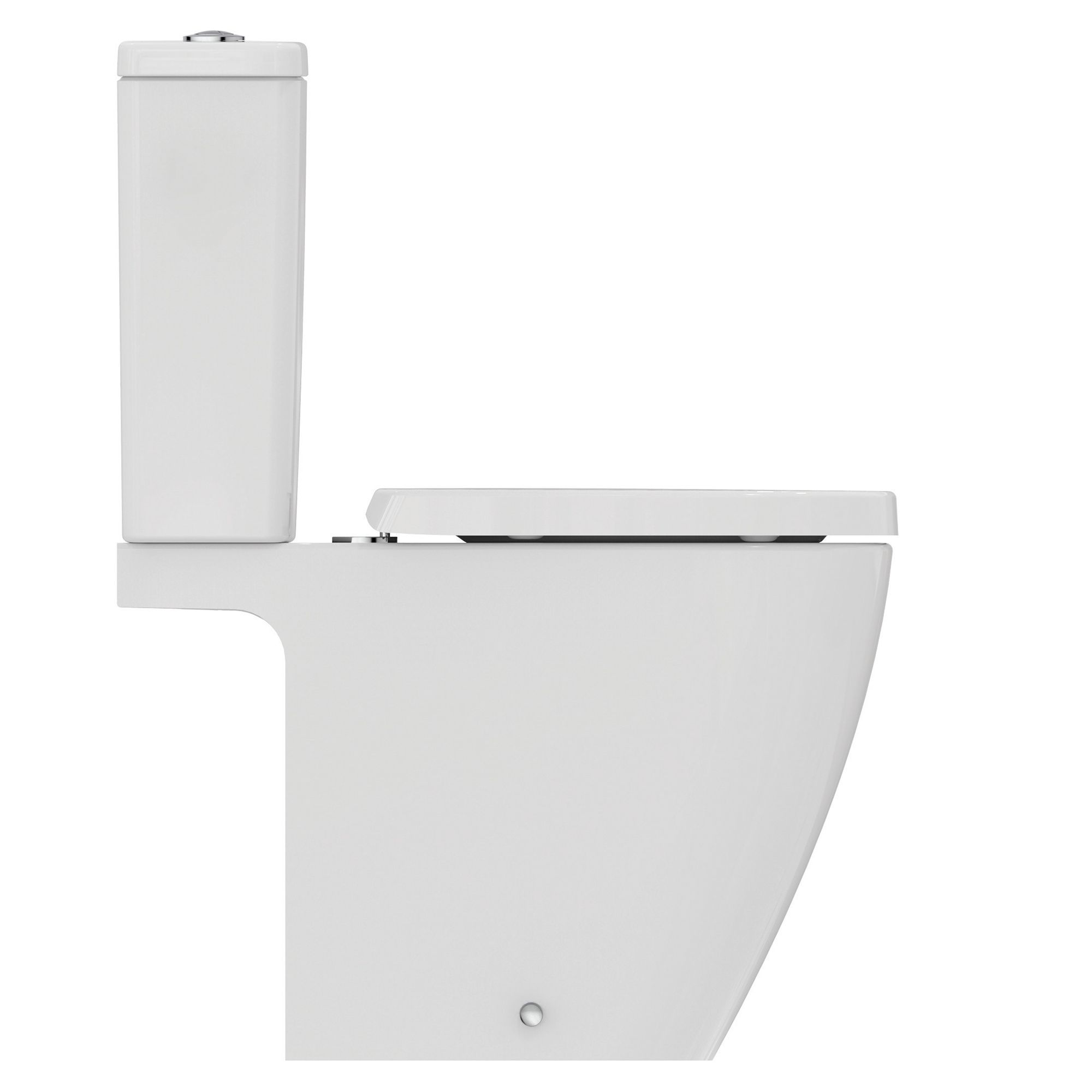 Ideal Standard i.life S White Standard Open back Square Toilet set with Soft close seat & Close coupled cistern - 6