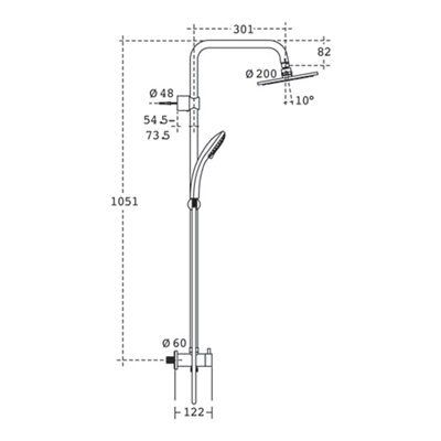 Ideal Standard Idealrain Chrome effect Mixer Shower
