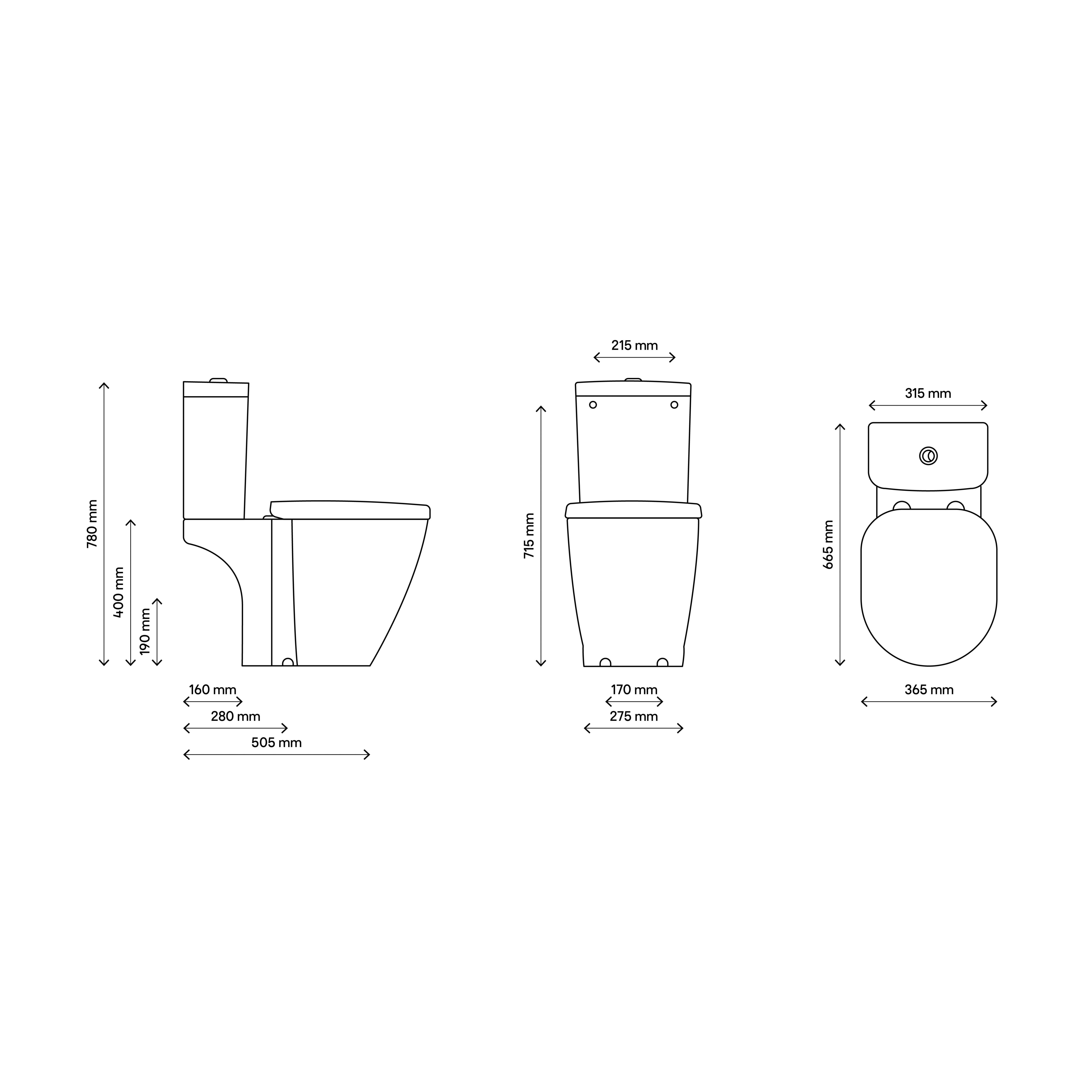Ideal Standard Imagine aquablade White Close-coupled Toilet with Soft close seat