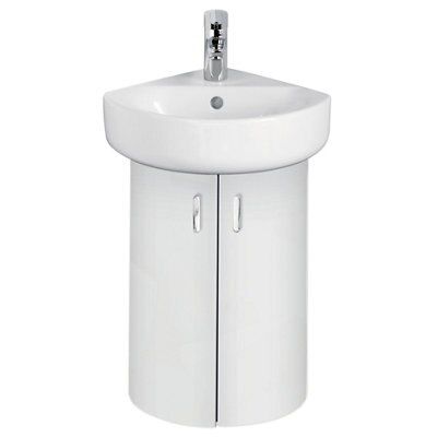 Ideal Standard Imagine Compact Gloss White Wall mounted Vanity unit basin set W 380mm H