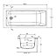 Ideal Standard Imagine White Acrylic Rectangular Straight Bath (L)1700mm (W)750mm