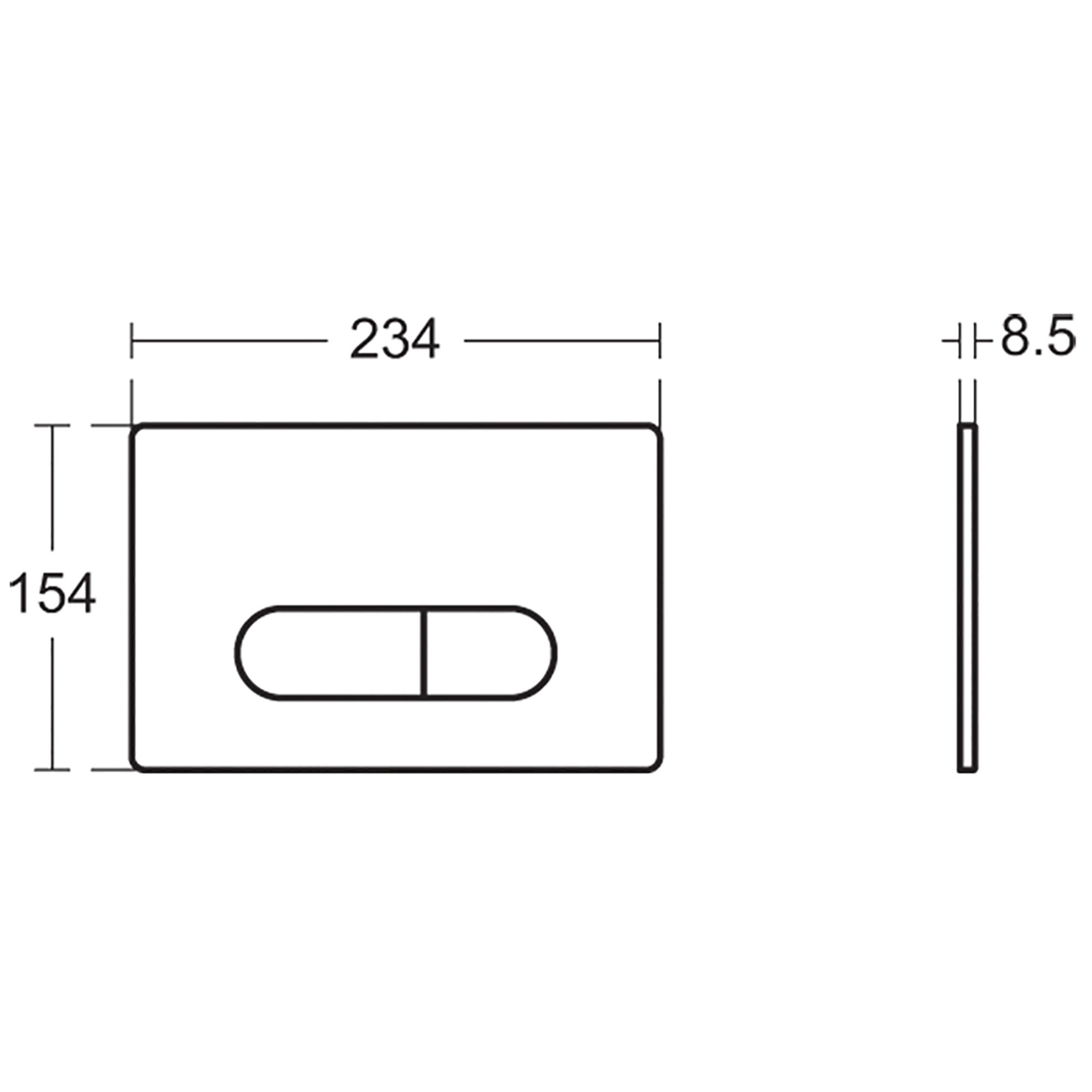 Ideal Standard Oleas Gloss Chrome Water-saving Flushing plate (H)154mm (W)234mm