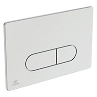 Ideal Standard Oleas P1 Wall-mounted Chrome effect Dual Flushing plate (H)154mm (W)234mm