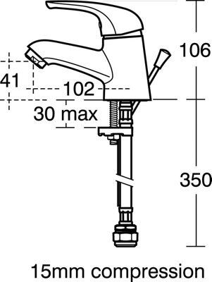 Ideal Standard Opus Chrome effect Basin Mono mixer Tap