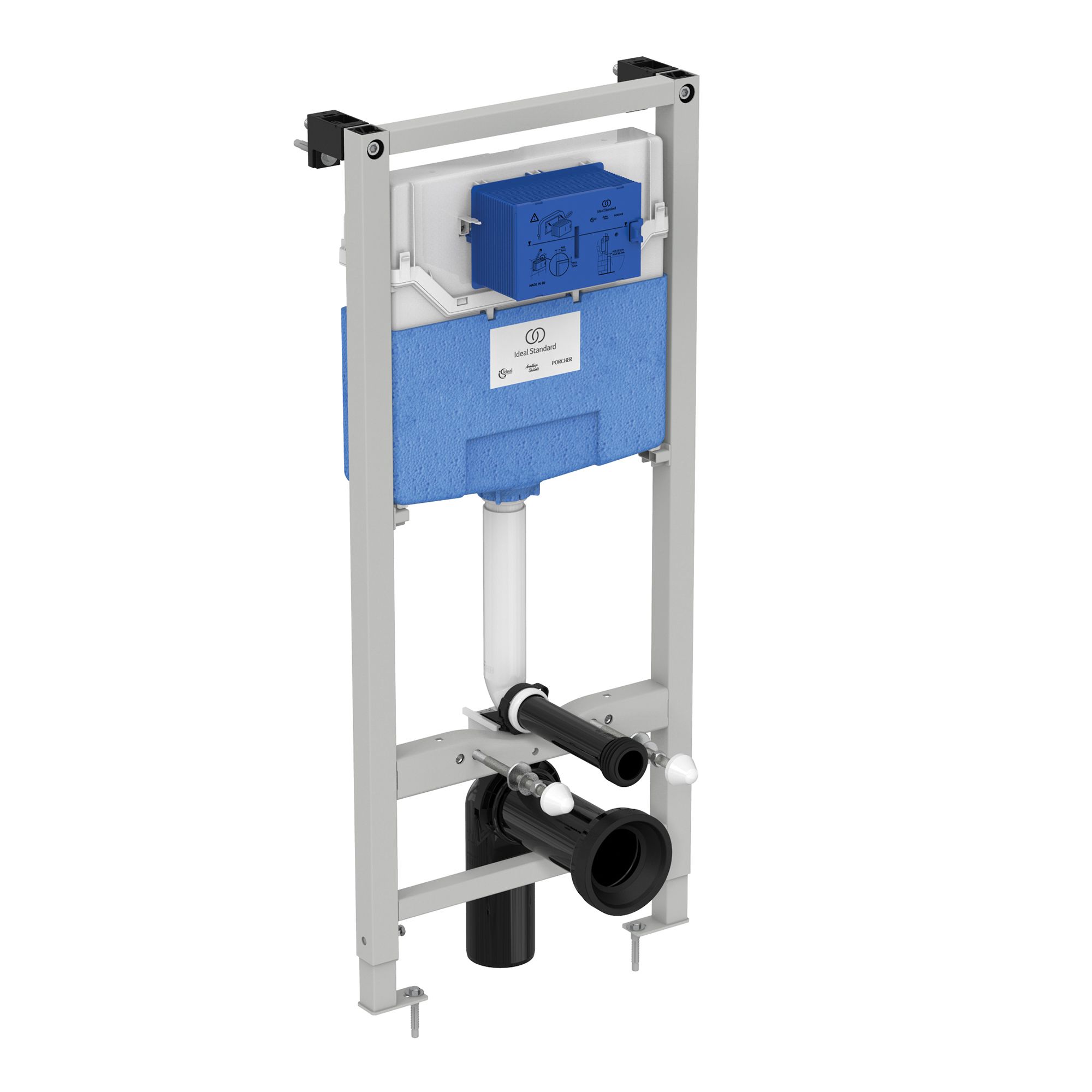 Ideal Standard ProSys Chrome Concealed Wall-mounted Water-saving Toilet Frame & concealed cistern (H)135cm