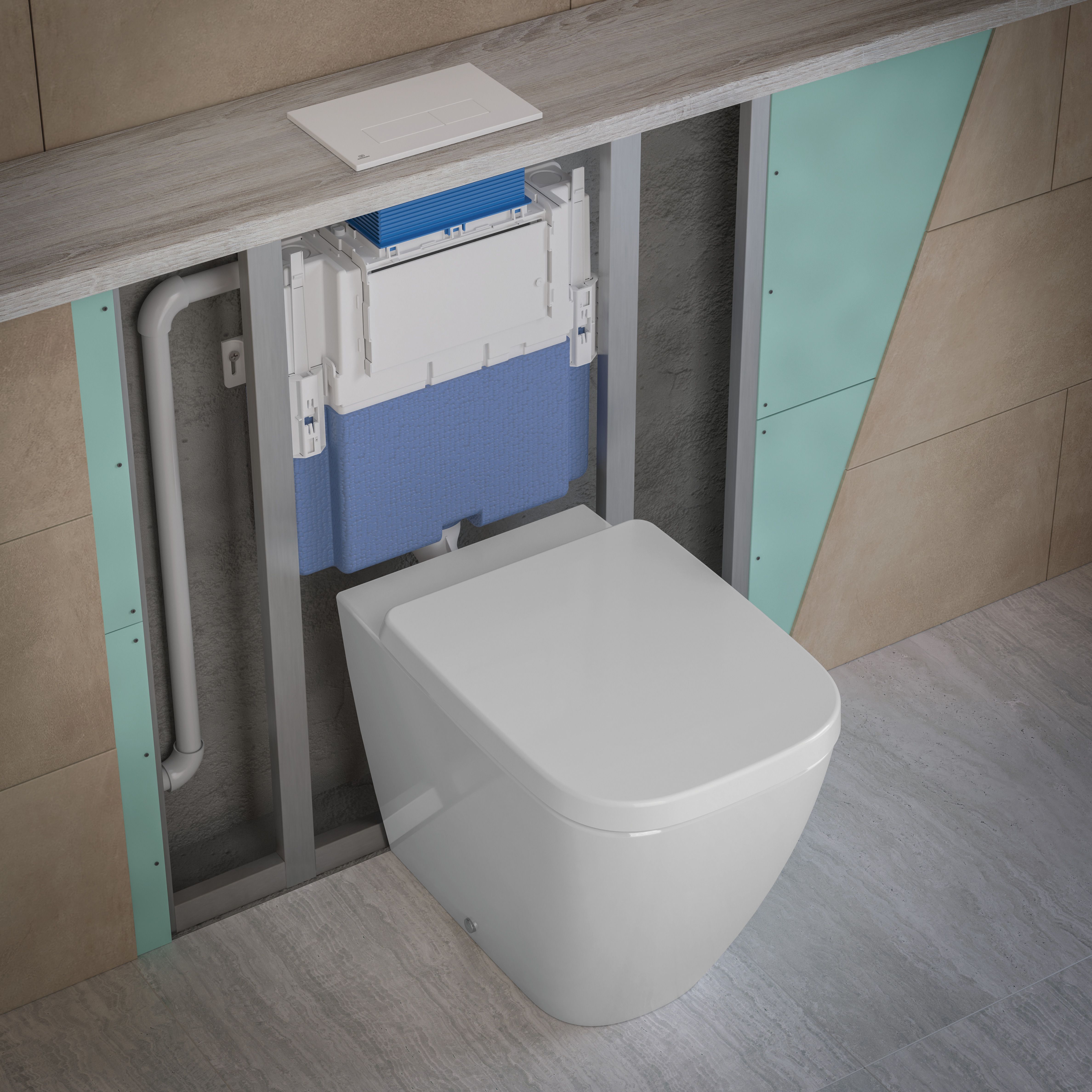Ideal Standard ProSys Concealed Top inlet Dual Cistern (H)41.5cm (W ...