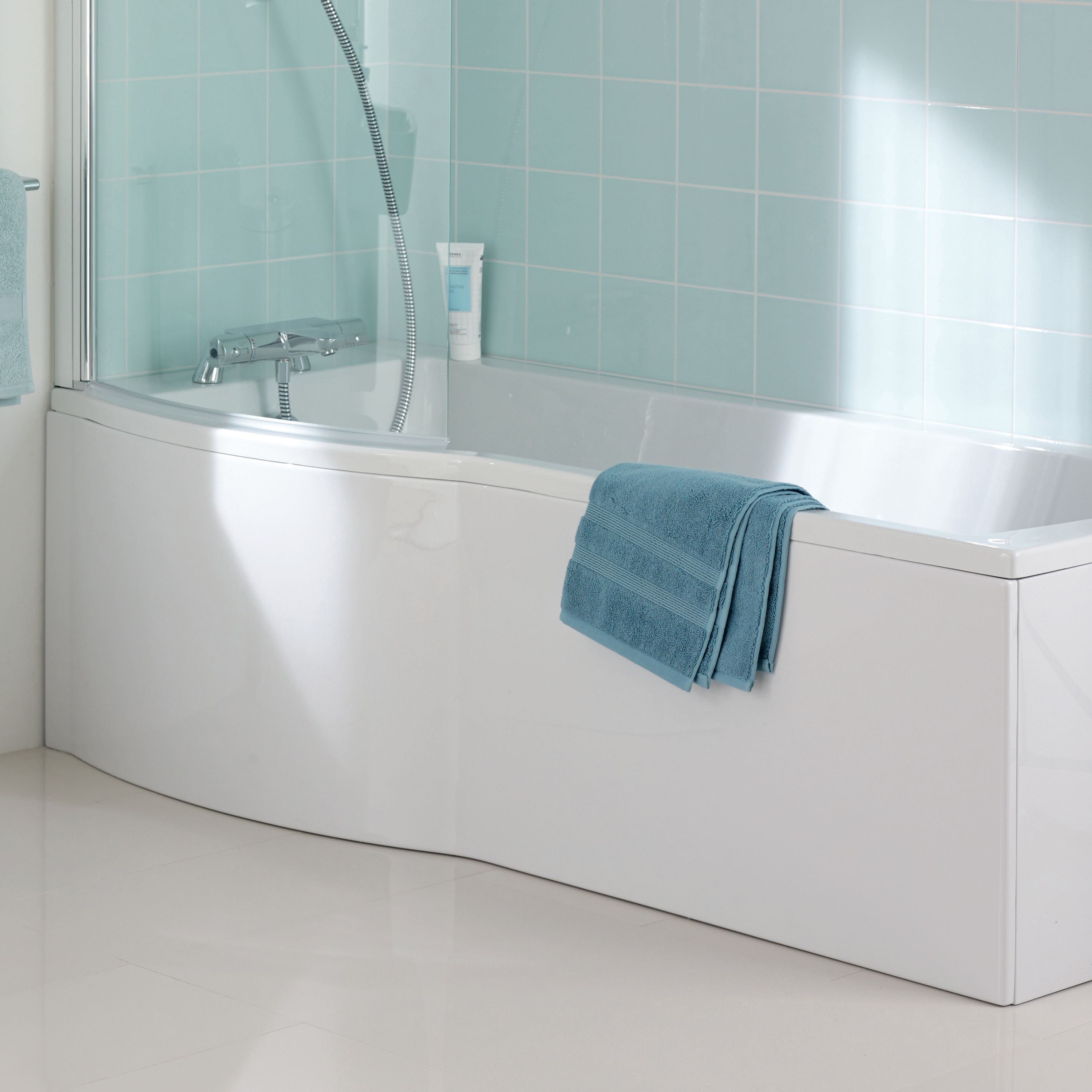 Ideal Standard Tempo Arc Matt White Left or right-handed Curved Front Bath panel (H)51cm (W)170cm - 3