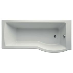 Ideal Standard Tempo Arc White Acrylic Shower Bath P-shaped Shower Bath (L)1695mm (W)795mm