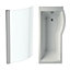 Ideal Standard Tempo Arc White P-shaped Right-handed Shower Bath, panel & screen set