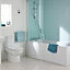 Ideal Standard Tempo Arc White Shower Bath Acrylic P-shaped Left-handed Shower Bath (L)1695mm (W)795mm