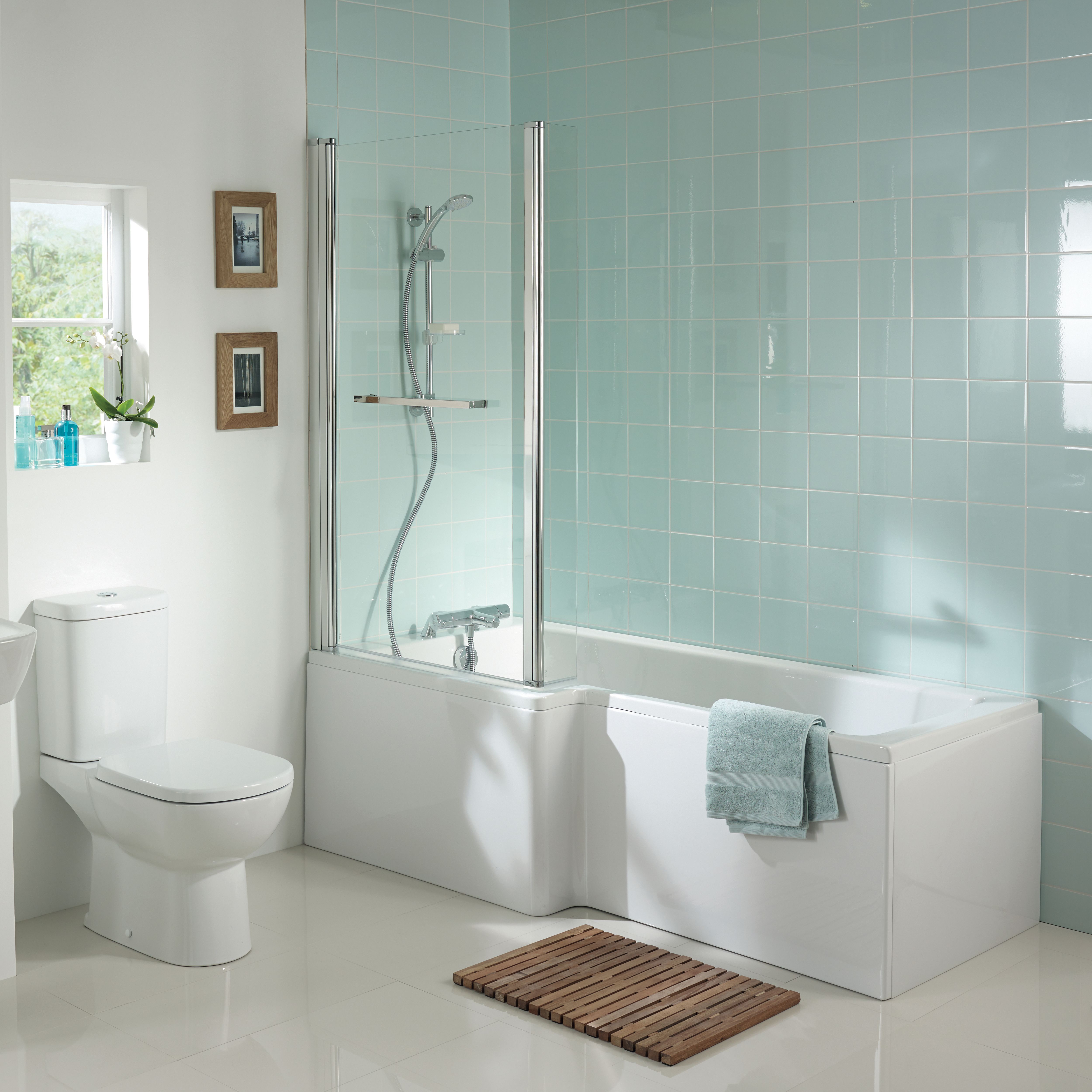Ideal Standard Tempo cube Matt White Left or right-handed Rectangular Front Bath panel (H)51cm (W)169.5cm - 3