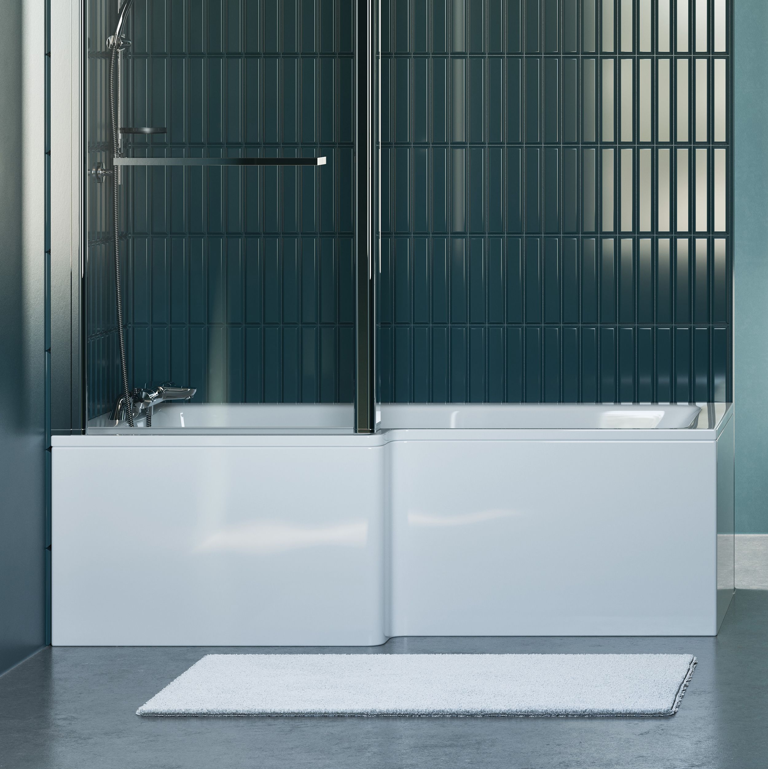 Ideal Standard Tempo cube Matt White Left or right-handed Rectangular Front Bath panel (H)51cm (W)169.5cm - 4