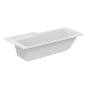 Ideal Standard Tempo cube White Acrylic Shower Bath L-shaped Shower Bath (L)1695mm (W)845mm