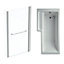Ideal Standard Tempo Cube White L-shaped Left-handed Shower Bath, panel & screen set