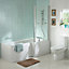 Ideal Standard Tempo Cube White L-shaped Right-handed Shower Bath Shower Bath (L)169.5cm (W)84.5cm