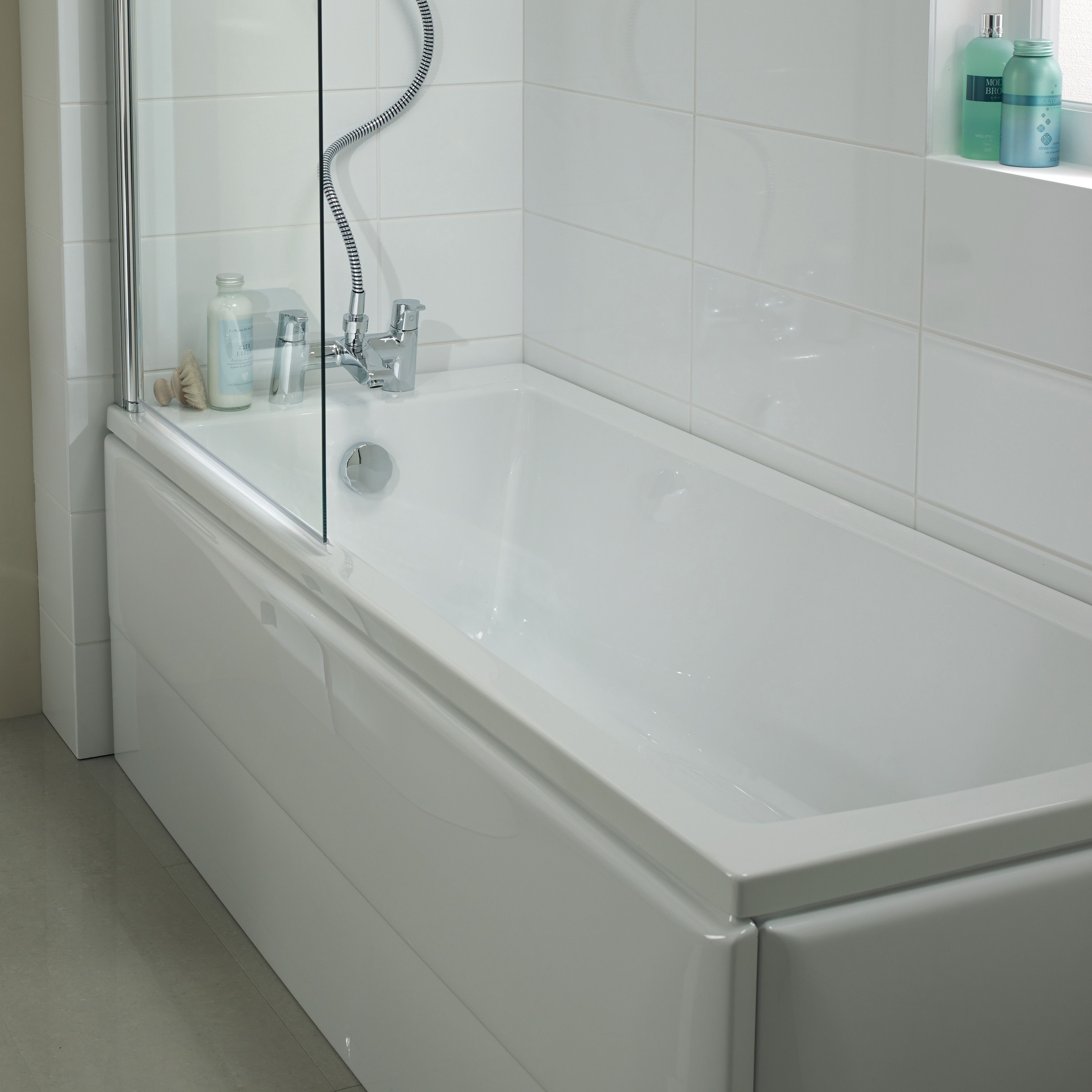 Ideal Standard Tempo cube White Rectangular Square Bath Single ended Bath with 0 Tap holes (L)169.5cm (W)69.5cm - 3
