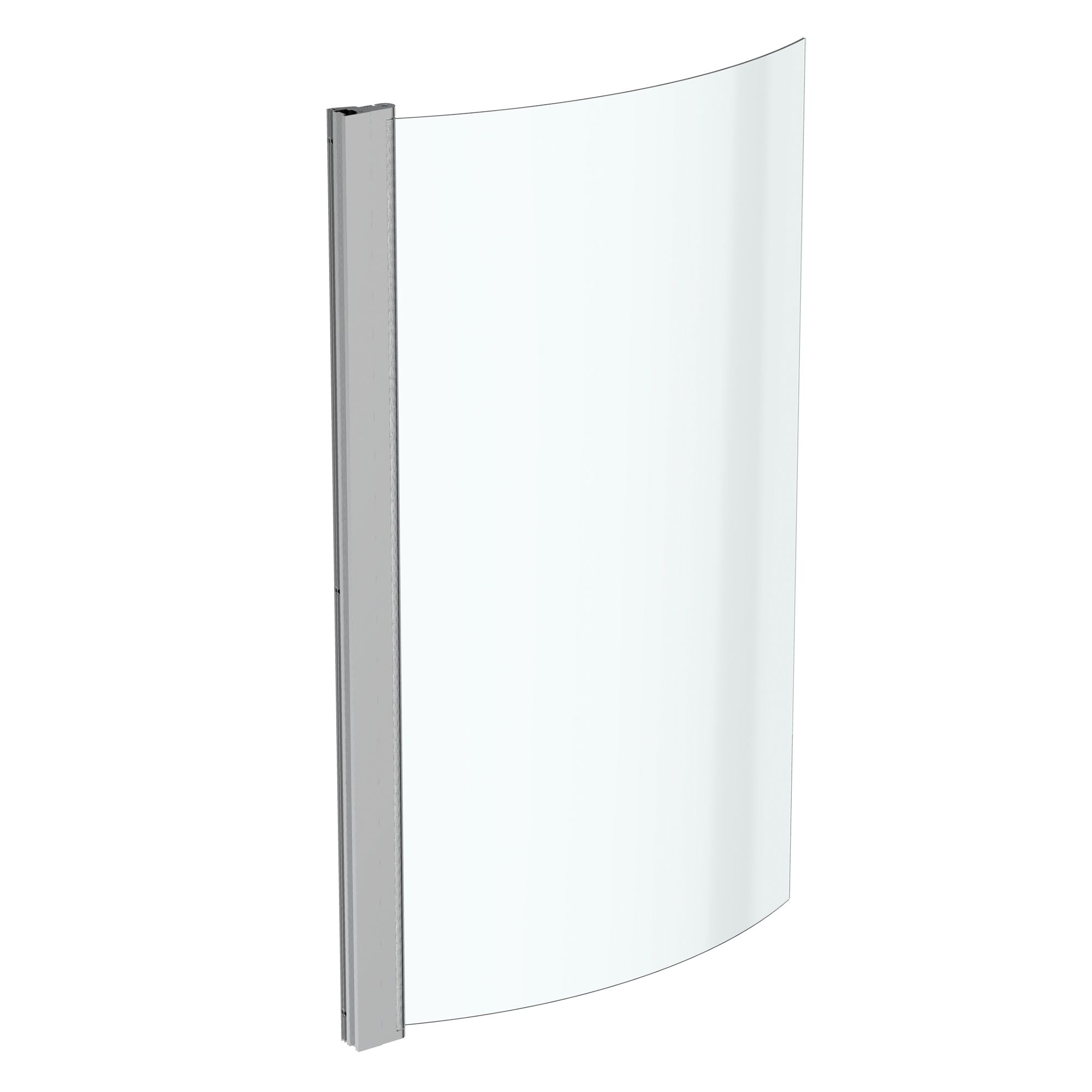 Ideal Standard Tempo Curved 1 panel Clear Silver effect frame Bath screen, (H)140cm (W)820mm