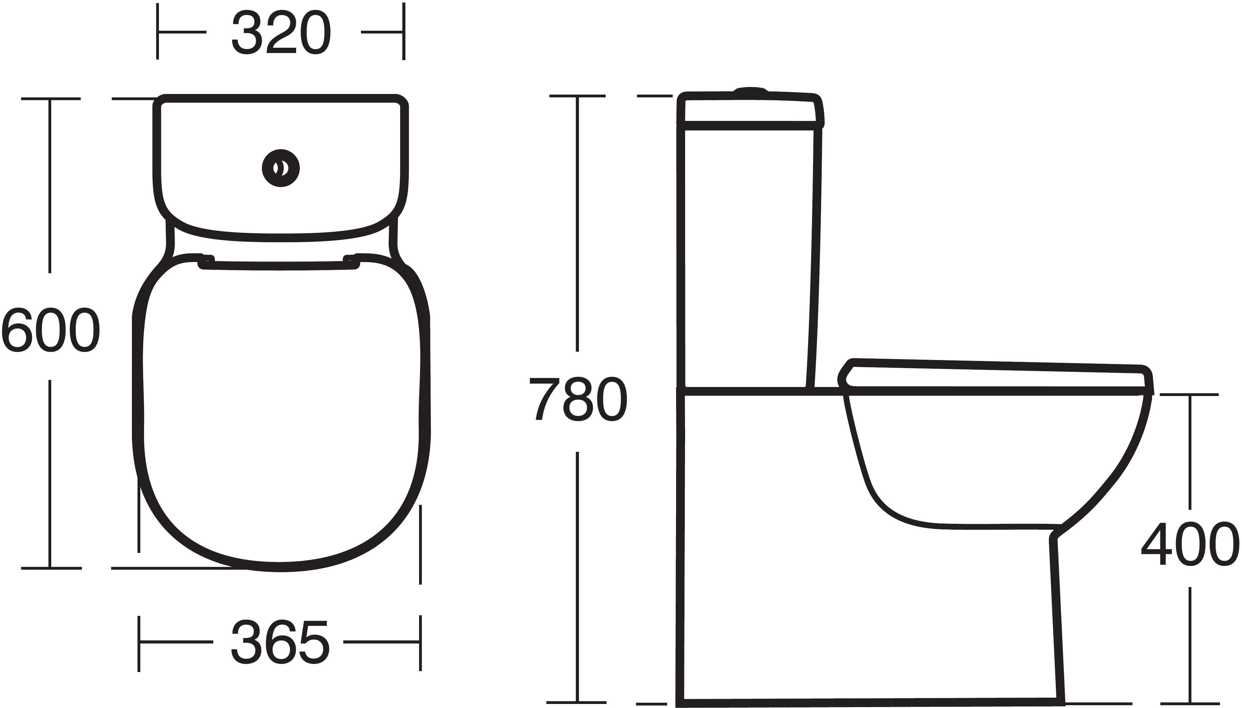 Ideal Standard Short Projection Toilet