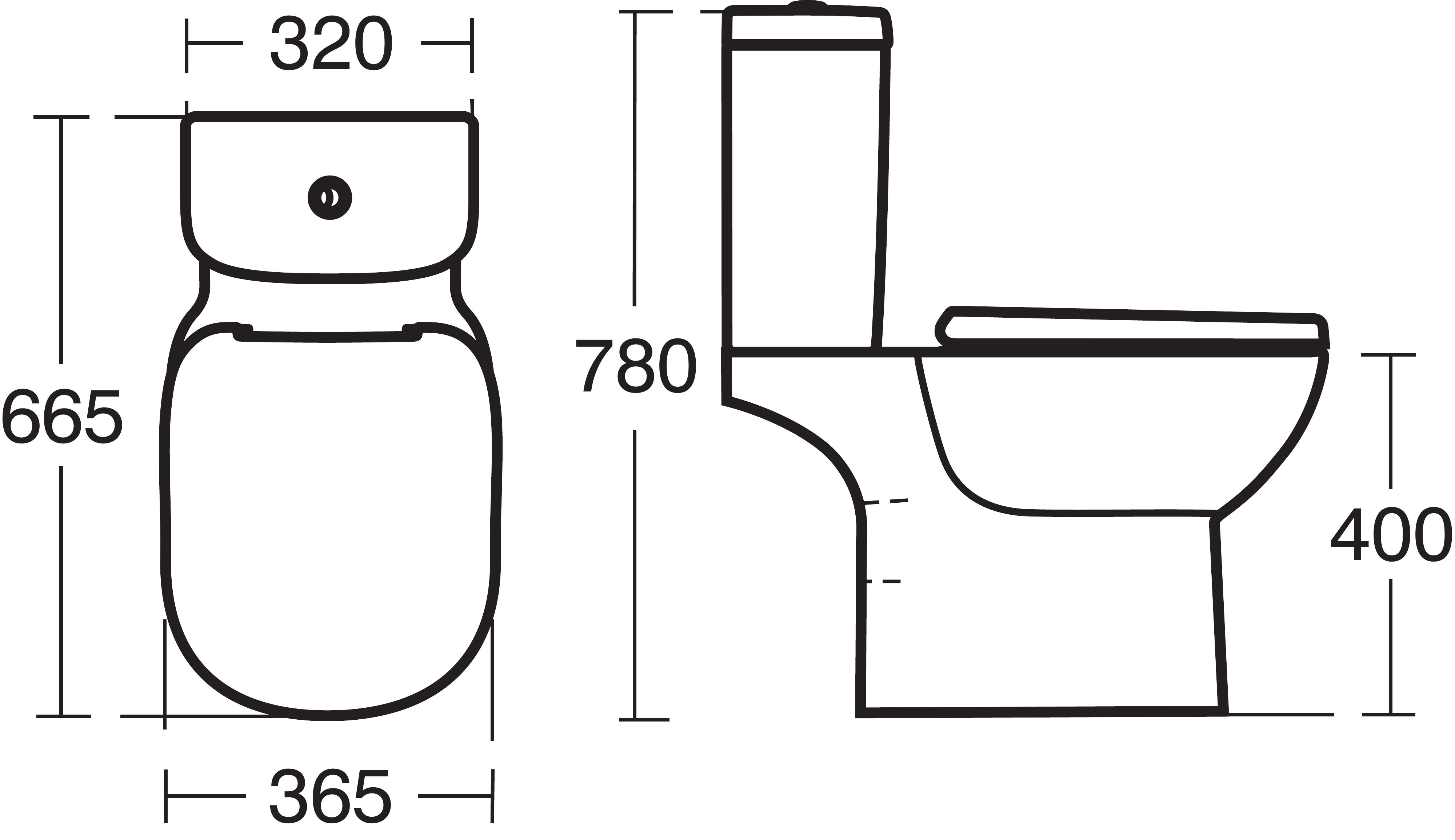 Ideal Standard Tempo White Close-coupled Toilet set with Soft close seat