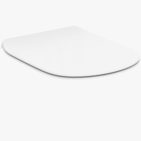 Ideal Standard Tesi White D-shaped Slim Soft close Toilet seat