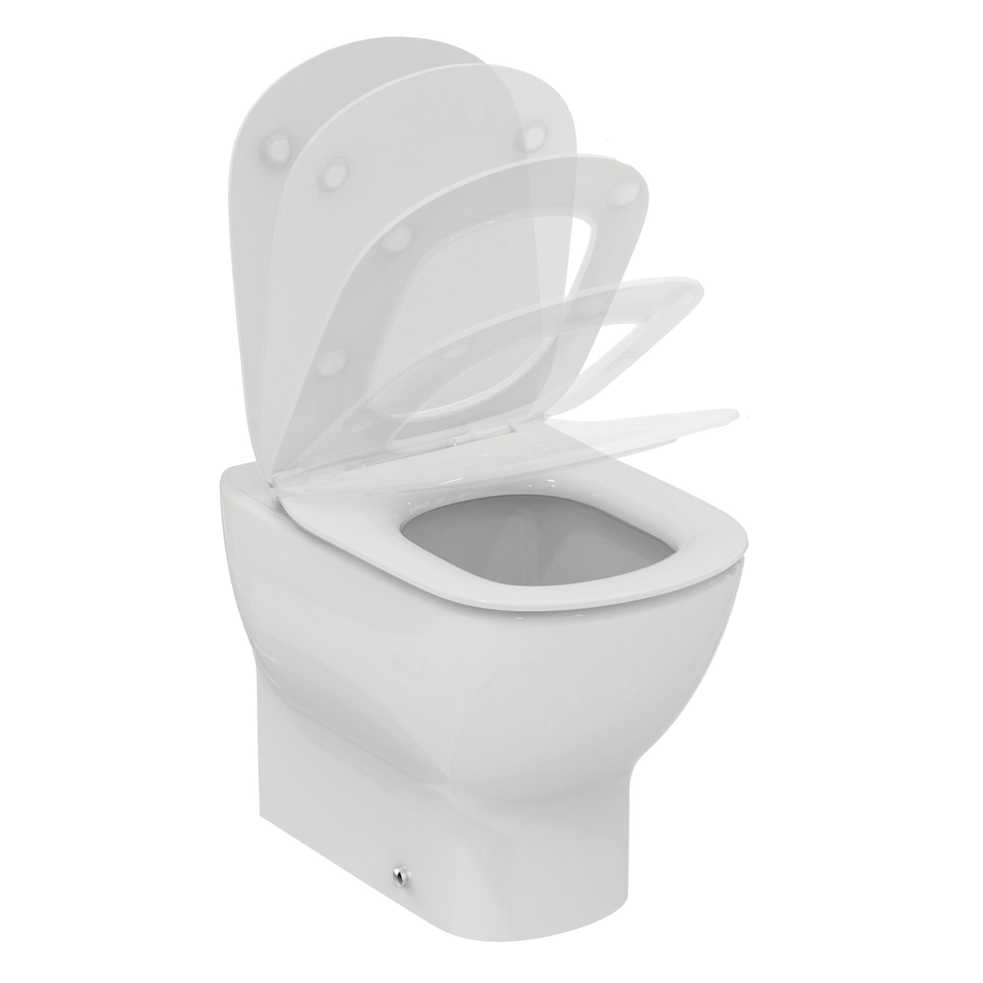 Ideal Standard Tesi White Slim Back to wall Toilet & cistern with Soft close seat