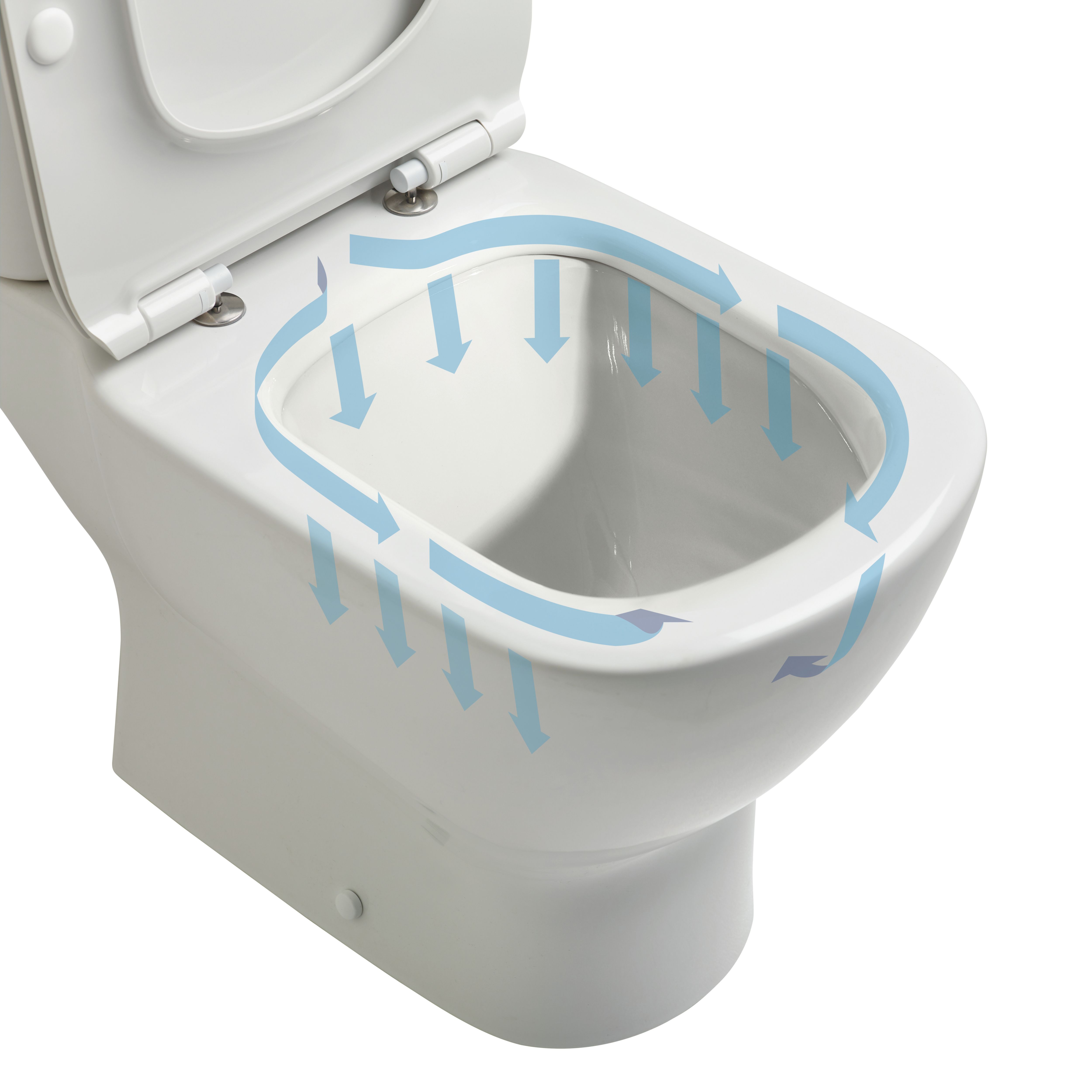Ideal Standard Tesi White Slim Close-coupled Toilet set with Soft close seat - 4