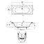 Ideal Standard Tesi White Square Bath Acrylic Rectangular Double ended Bath (L)1695mm (W)695mm