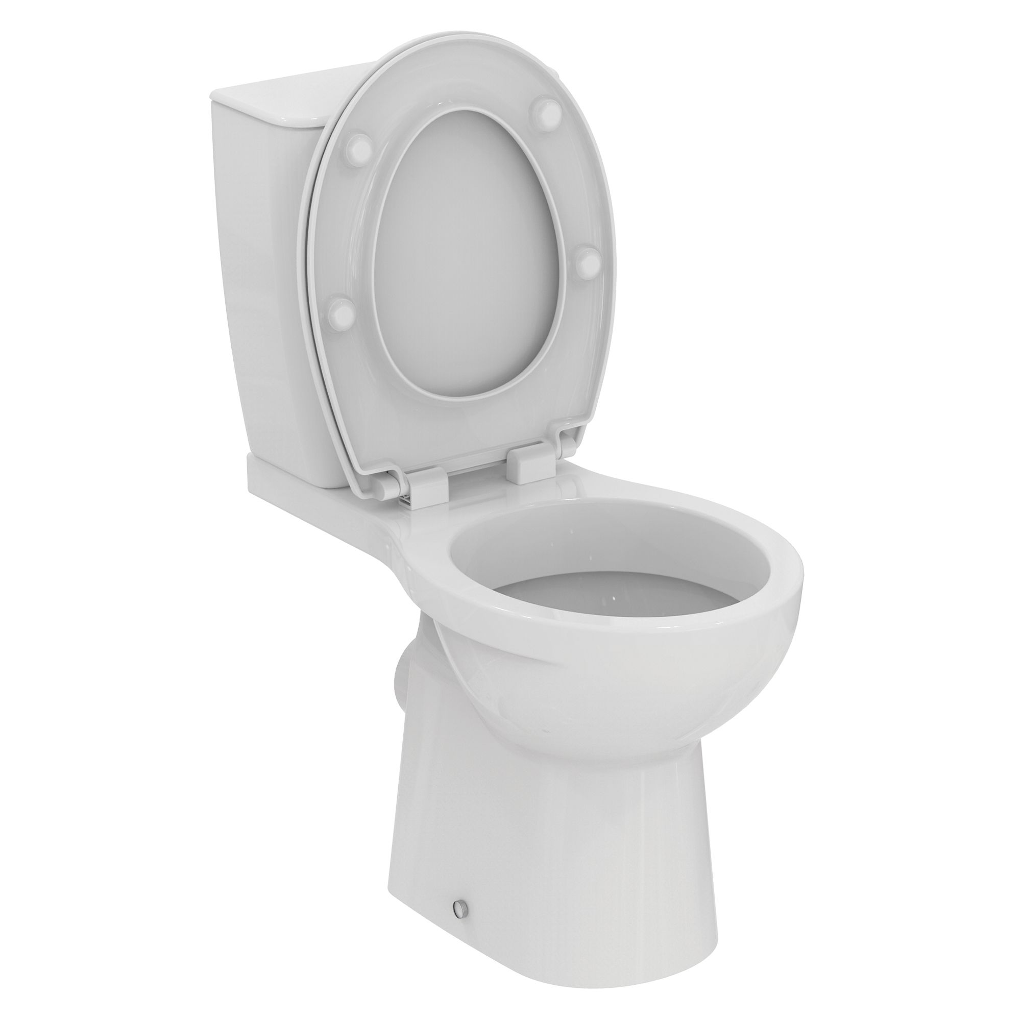 Ideal Standard Tirso White Boxed rim Round Close-coupled Toilet set with Soft close seat