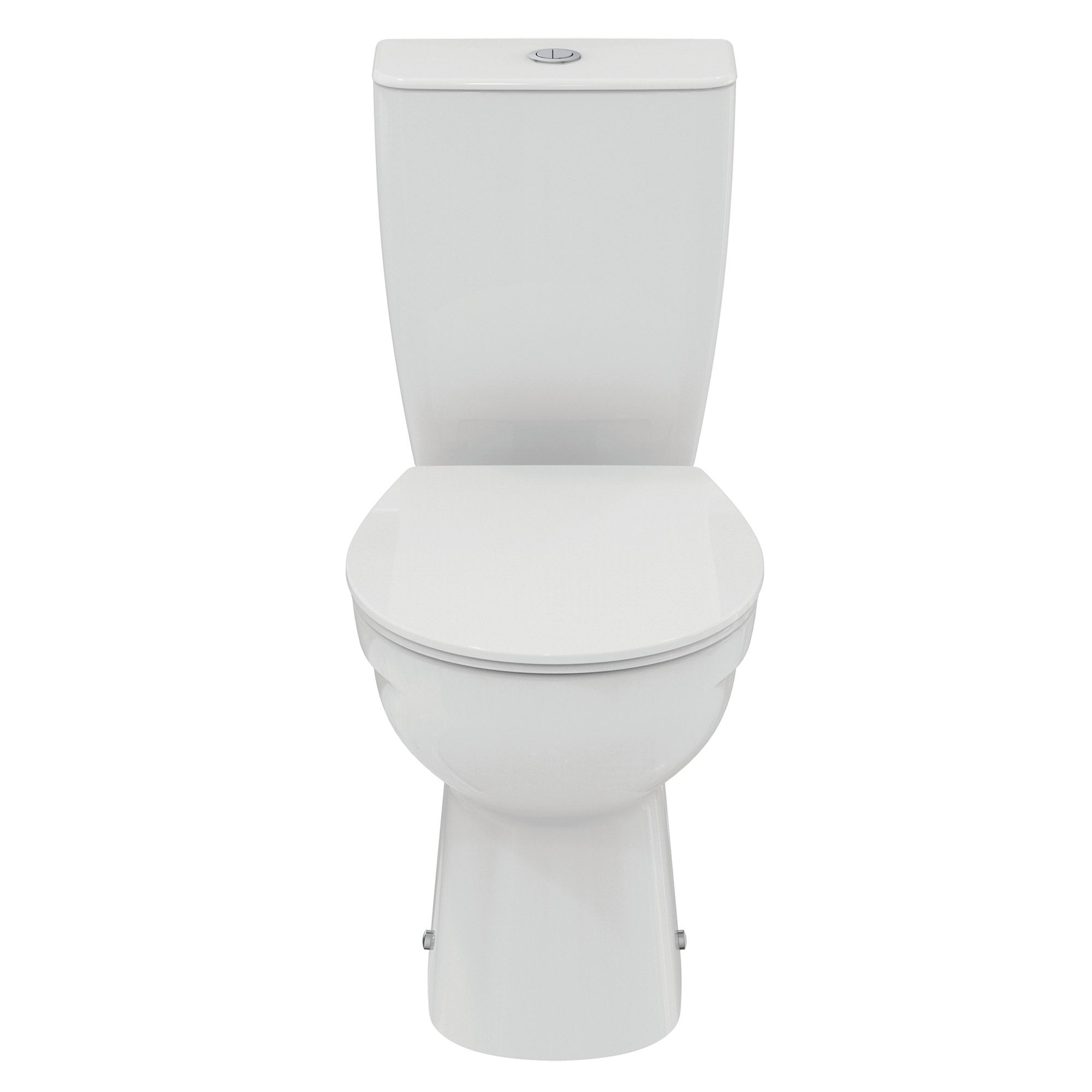 Ideal Standard Tirso White Standard Close-coupled Round Toilet set with Soft close seat & Close coupled cistern - 5