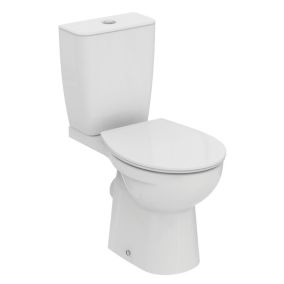 Ideal Standard Tirso White Standard Close-coupled Round Toilet set with Soft close seat