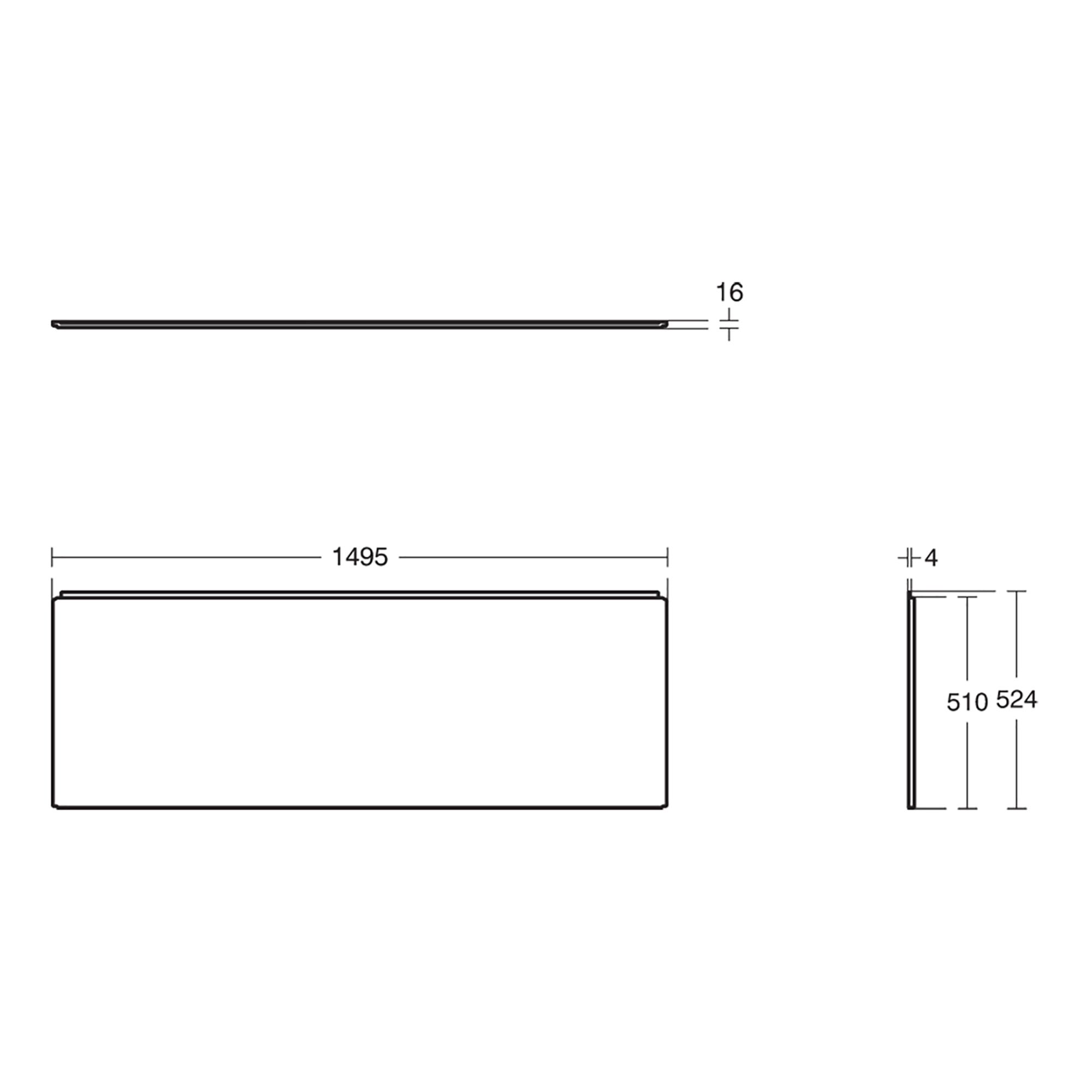 Ideal Standard Unilux Plus White Rectangular Front Bath panel (H)52.4cm (W)149.5cm - 3