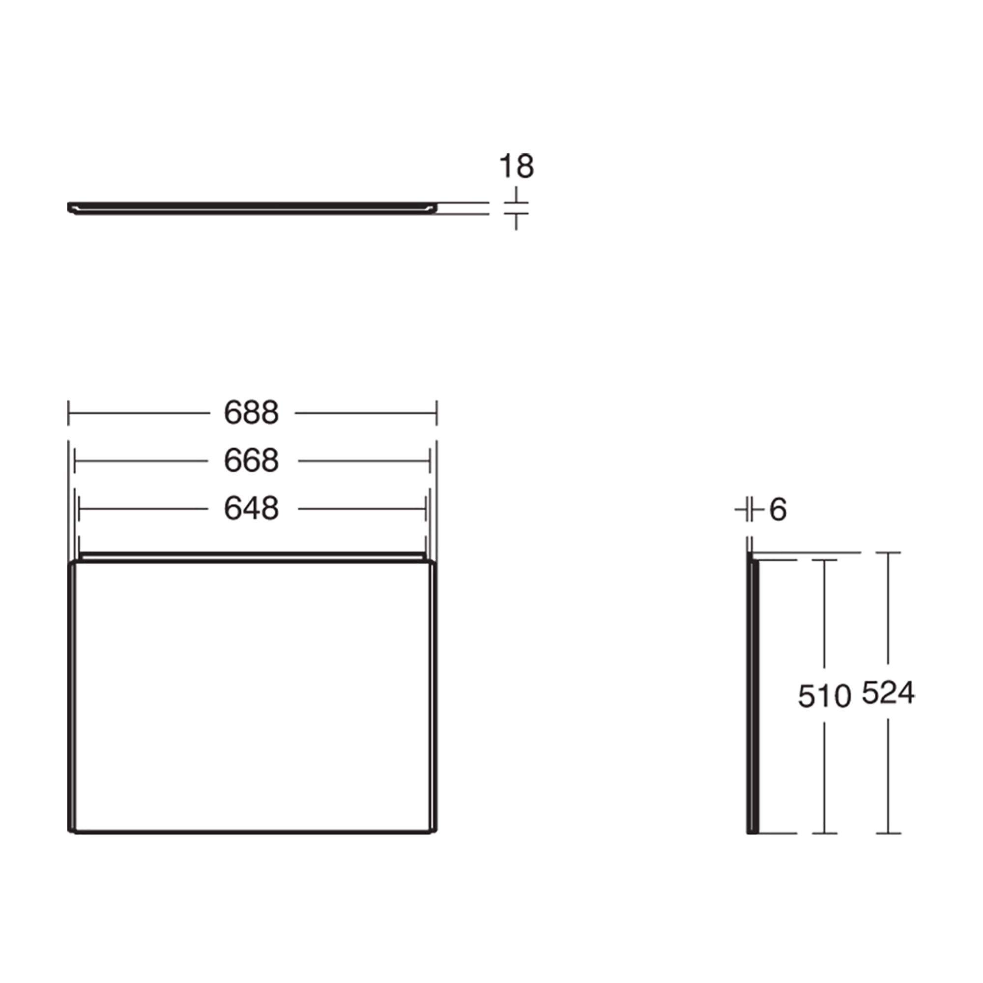 Ideal Standard Unilux White Left or right-handed Rectangular End Bath panel (H)51cm (W)70cm - 5