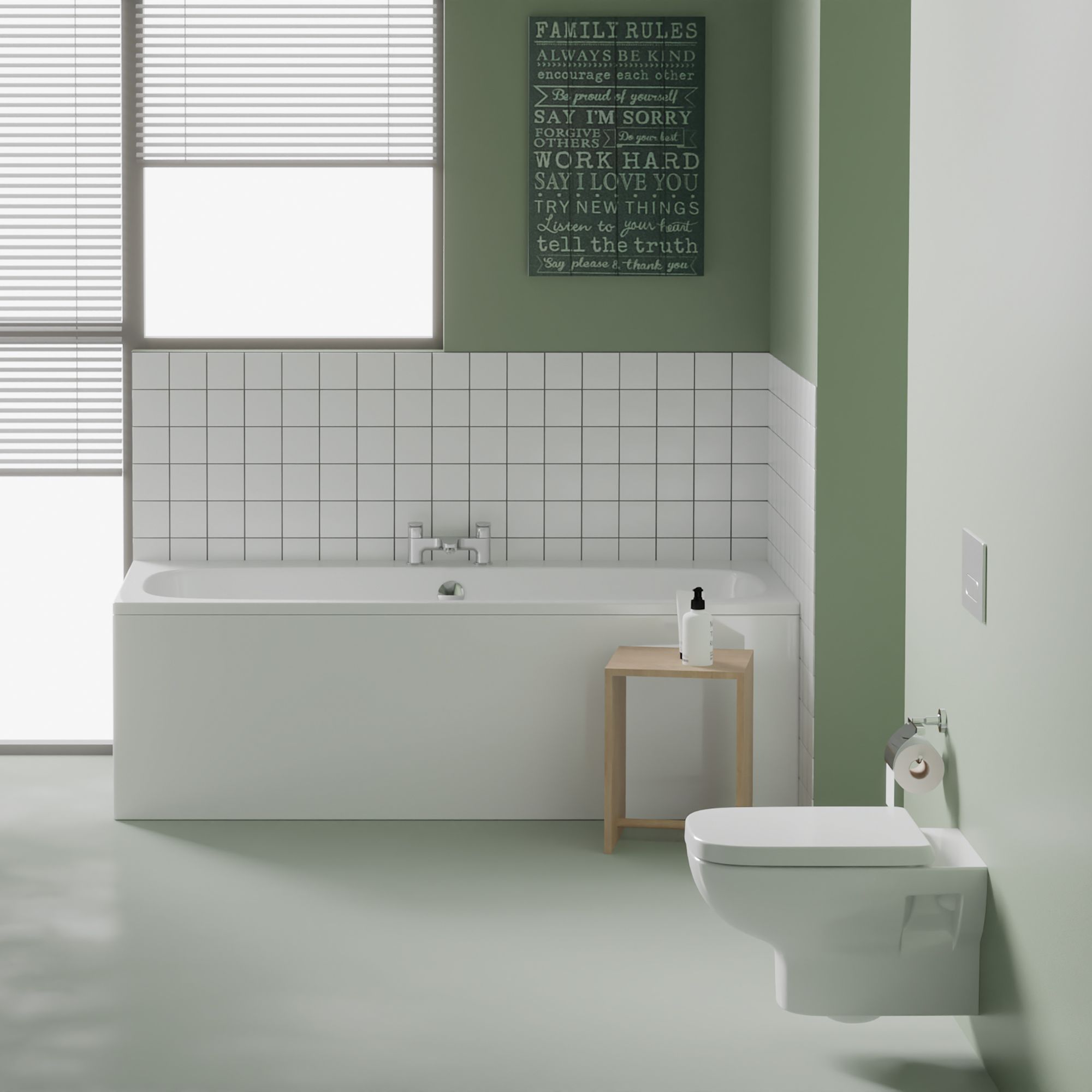 Ideal Standard Unilux White Left or right-handed Rectangular Front Bath panel (H)51cm (W)170cm - 3
