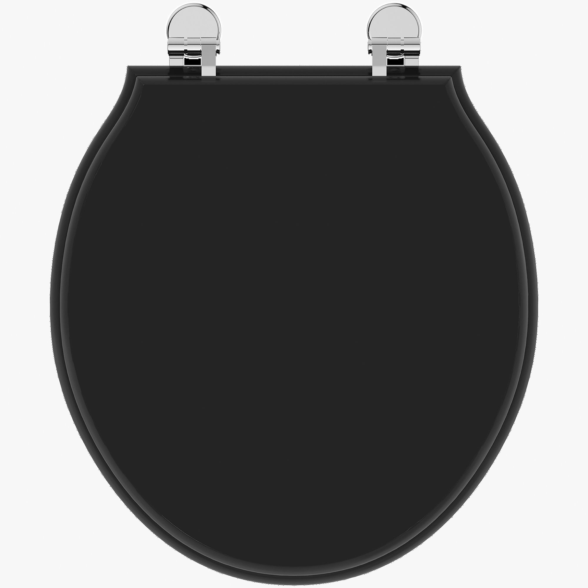 Ideal Standard Waverley Black D-shaped Standard close Toilet seat