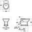 Ideal Standard Waverley White Back to wall Toilet set with Standard close seat