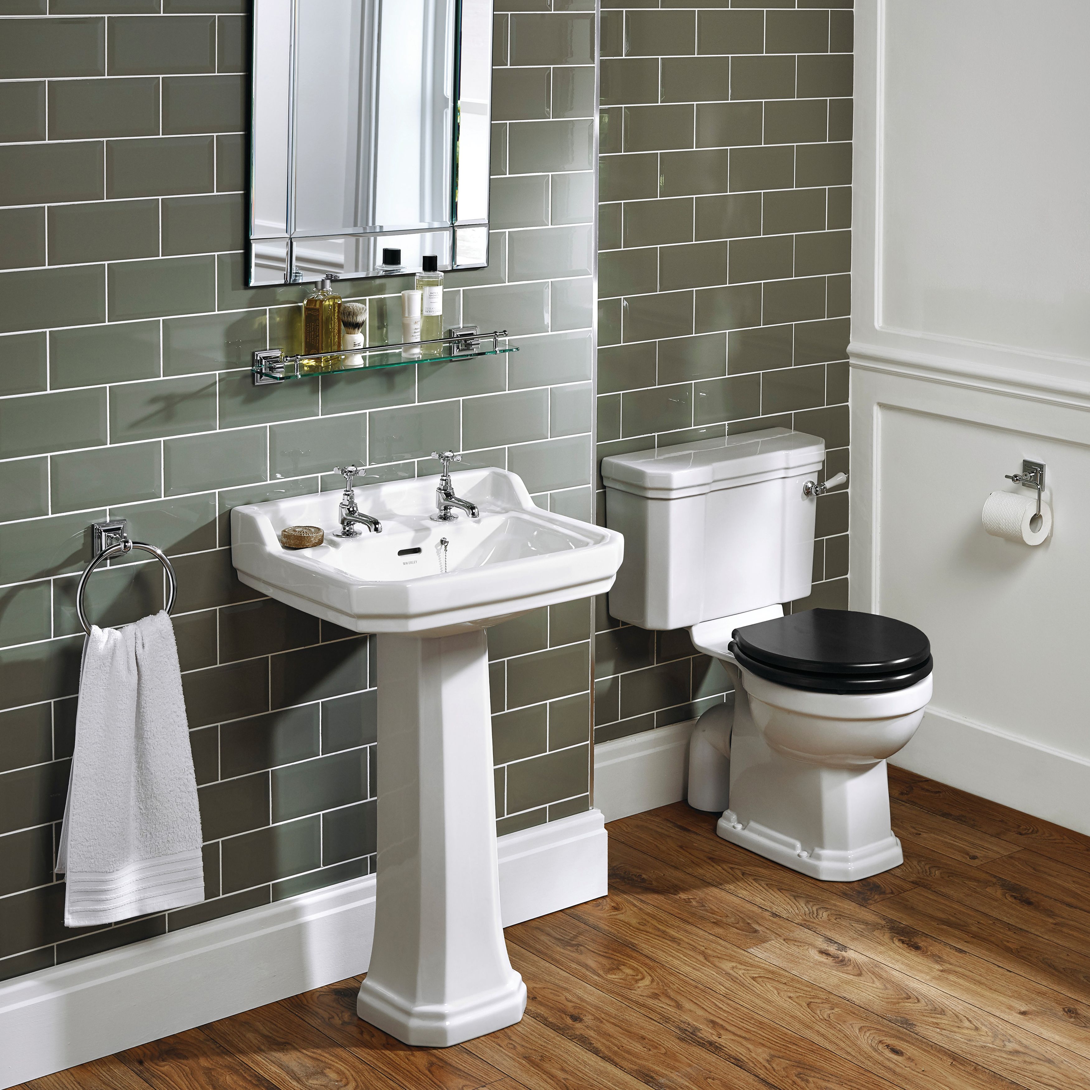 Ideal Standard Waverley White Standard Close-coupled Toilet & cistern with Standard close seat - 6