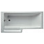Ideal Standard White Shower Bath Acrylic L-shaped Left-handed Shower Bath (L)1695mm (W)845mm