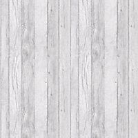 Ideco Home Grey Wood effect Smooth Wallpaper Sample