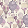 Ideco Home Laurent Pink & purple Hot air balloon Smooth Wallpaper