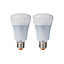 iDual 806lm GLS LED Dimmable Light bulb, Pack of 2