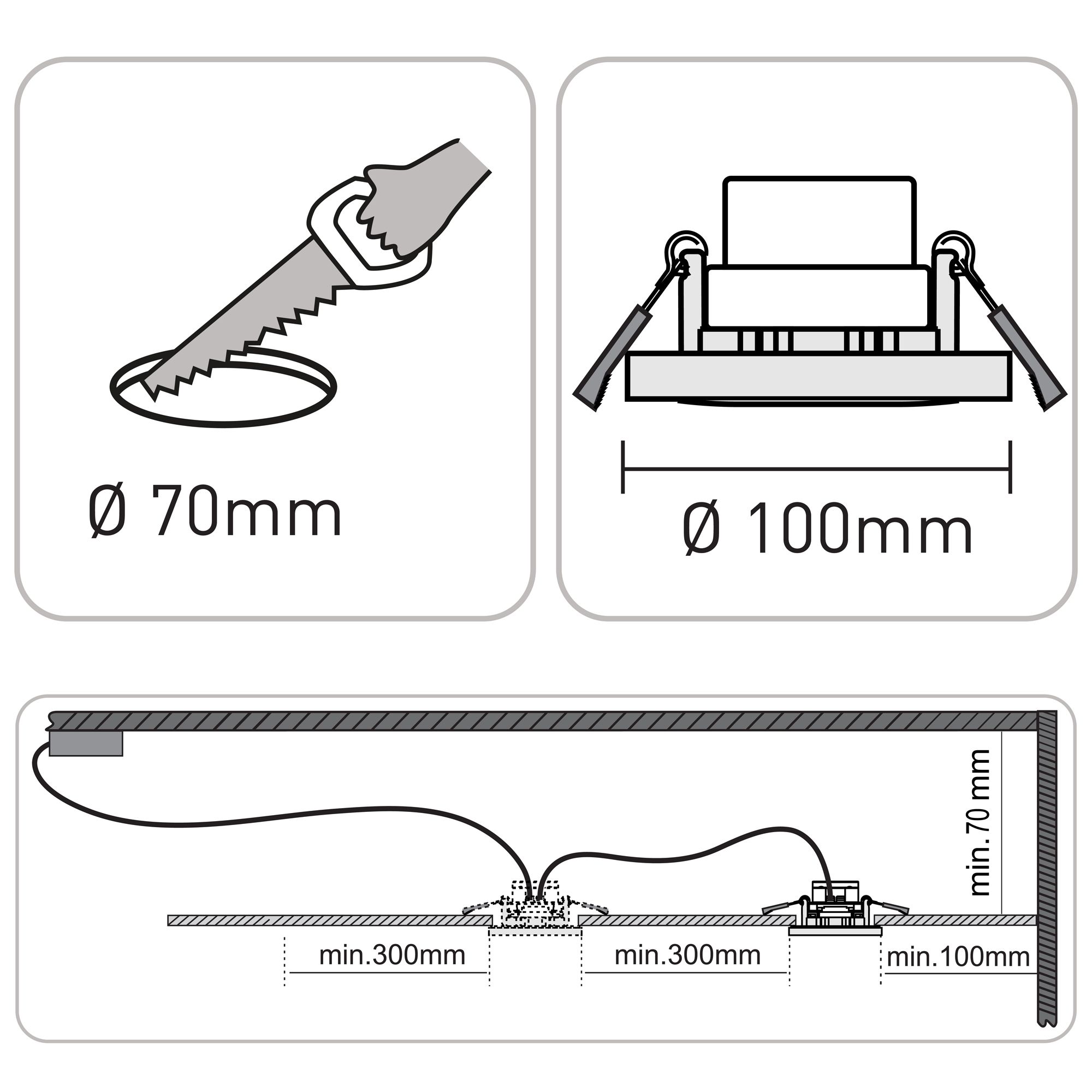 iDual Argon LED Downlight 7.3W IP20