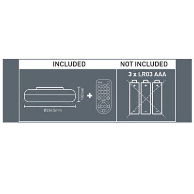 iDual Daphnis Glass & metal Aluminium effect Ceiling light with remote