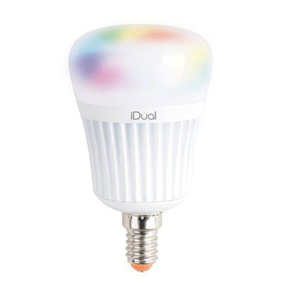 iDual E14 470lm 150° GLS LED Dimmable Light bulb, Pack of 2