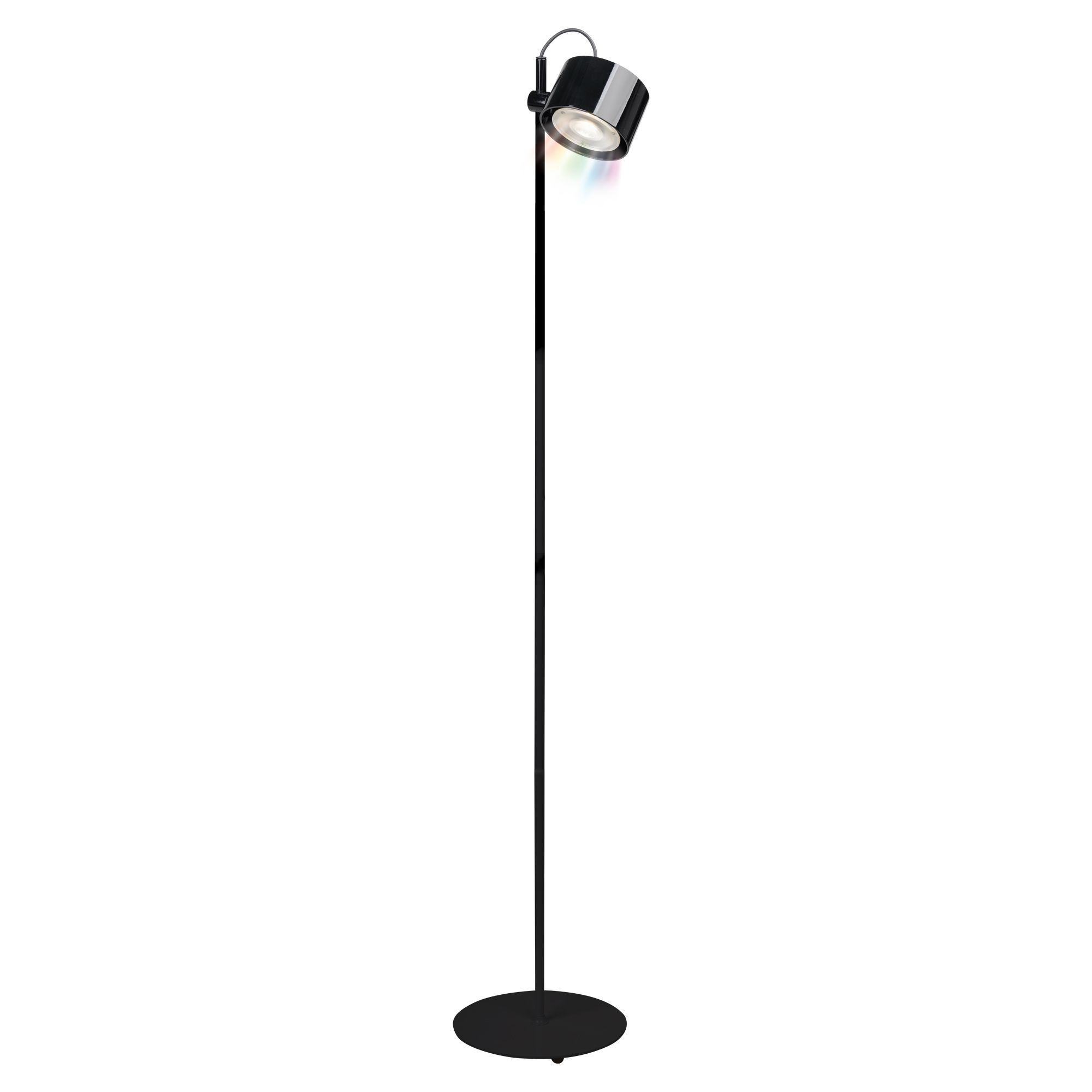 iDual Jasmine Gloss Black Floor lamp with remote