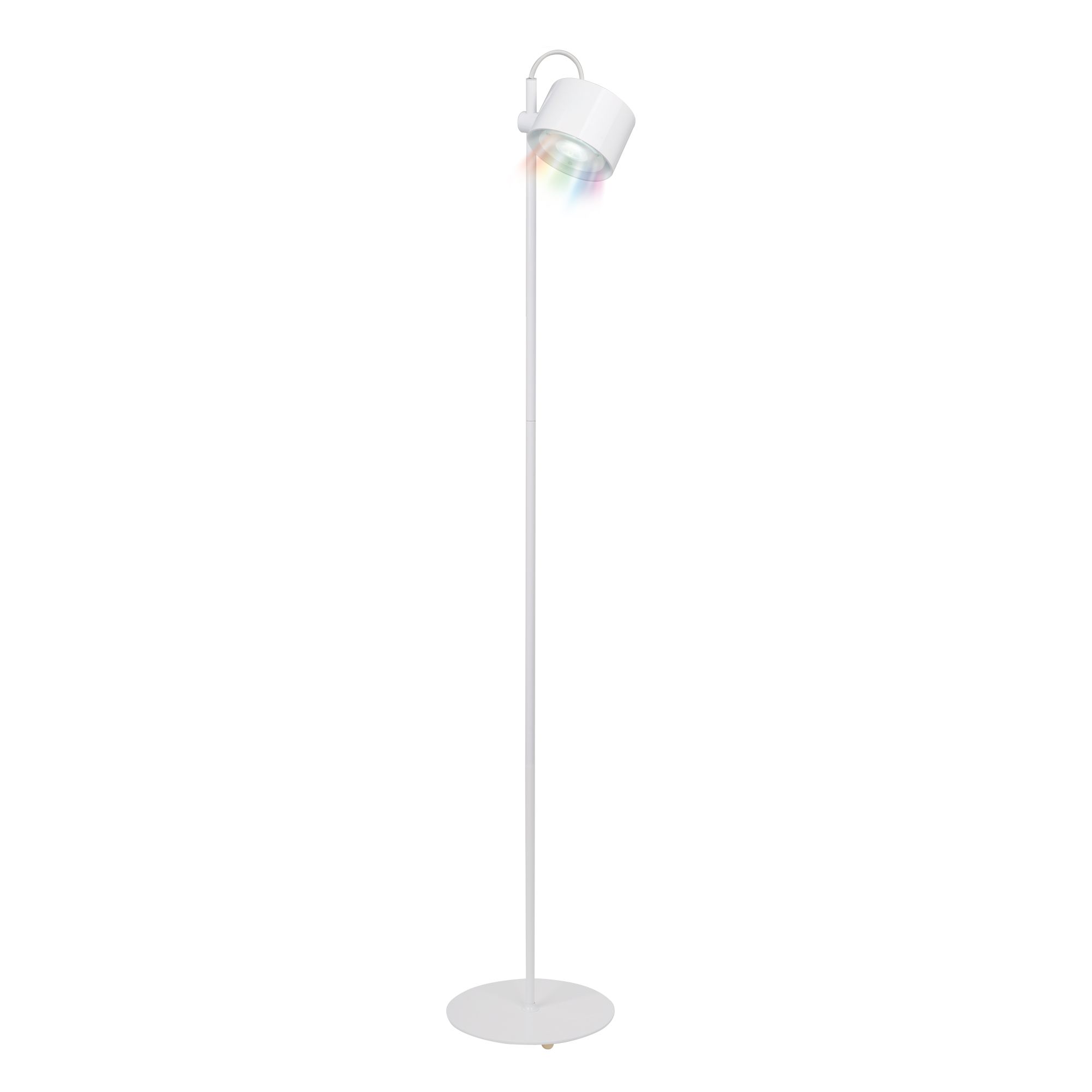 iDual Jasmine Gloss White Floor lamp with remote