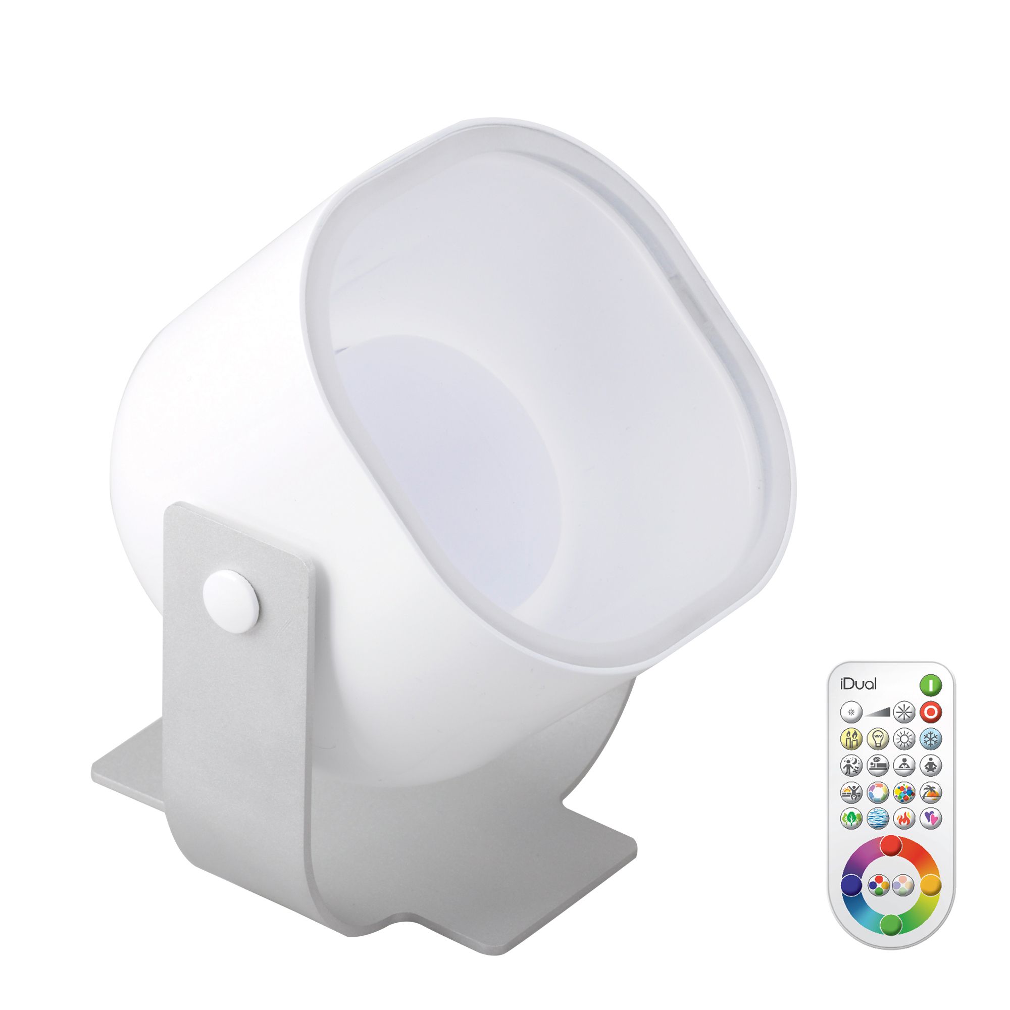 iDual Lilac White Mains-powered LED Projector light with remote